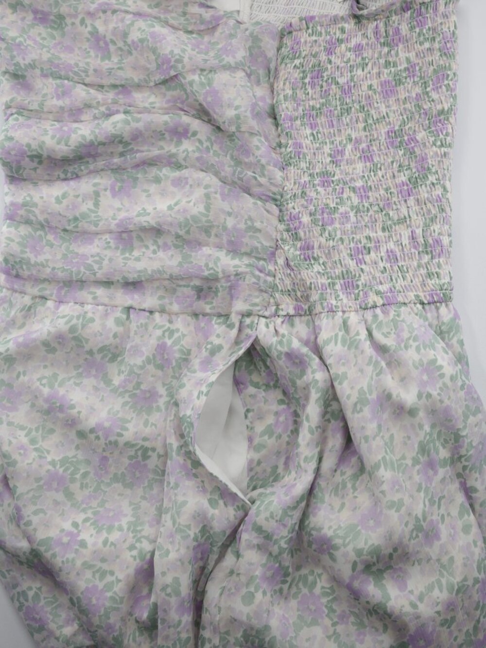 Hollister Women's Floral Adjustable‎ Strap Chiffon Skort Dress White Size XL - Picture 8 of 9